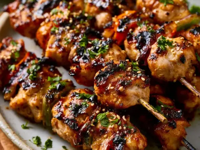 5-Ingredient Make Ahead Camping Chicken Skewers