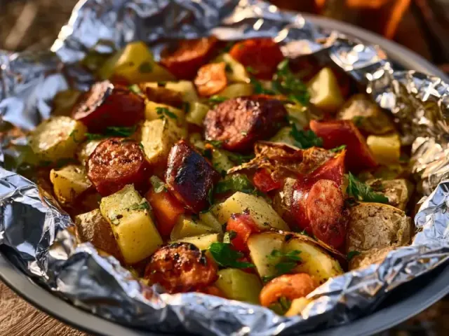 Backcountry Campfire Kielbasa Foil Packets: Smoky, Simple Dinner