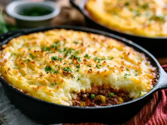 Cozy Cast Iron Camping Shepherd's Pie