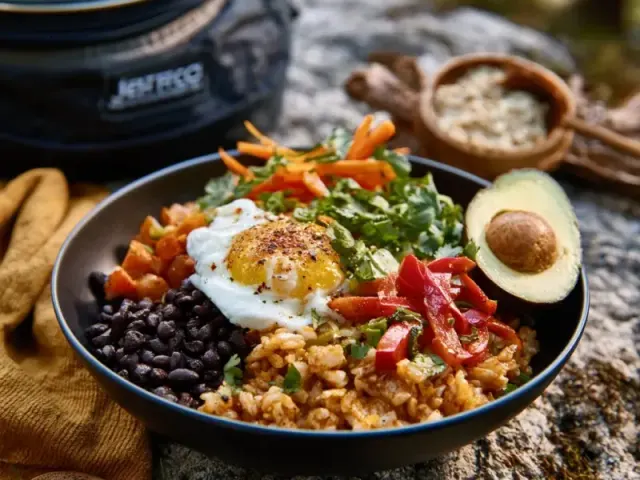 Make Ahead Camping Burrito Bowls: No Fuss, No Fridge