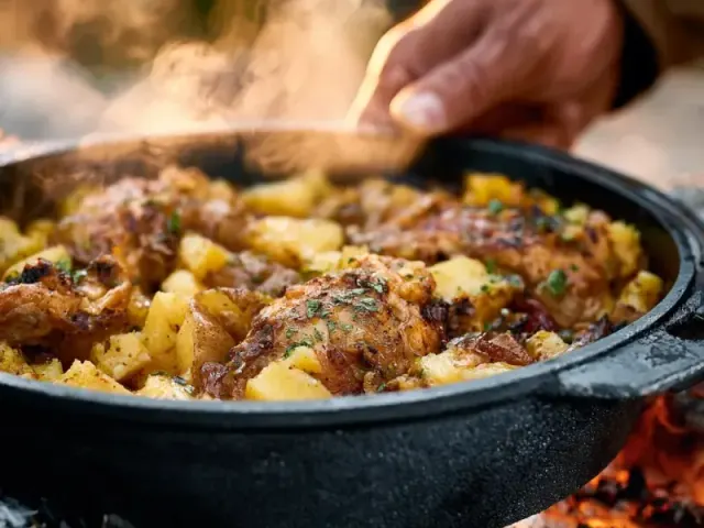 Make-Ahead Dutch Oven Camping Chicken and Potatoes