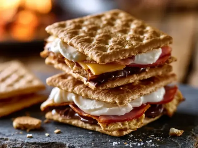 Quick Camping Cracker Sandwich Snacks